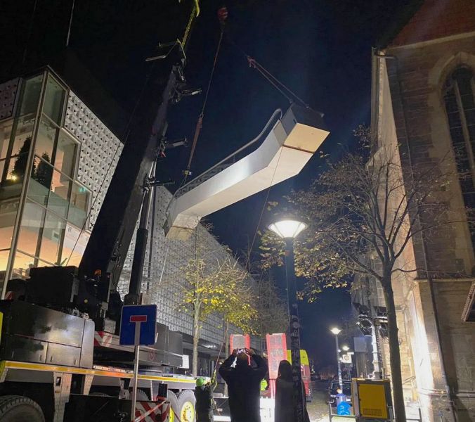 Transport einer Rolltreppe